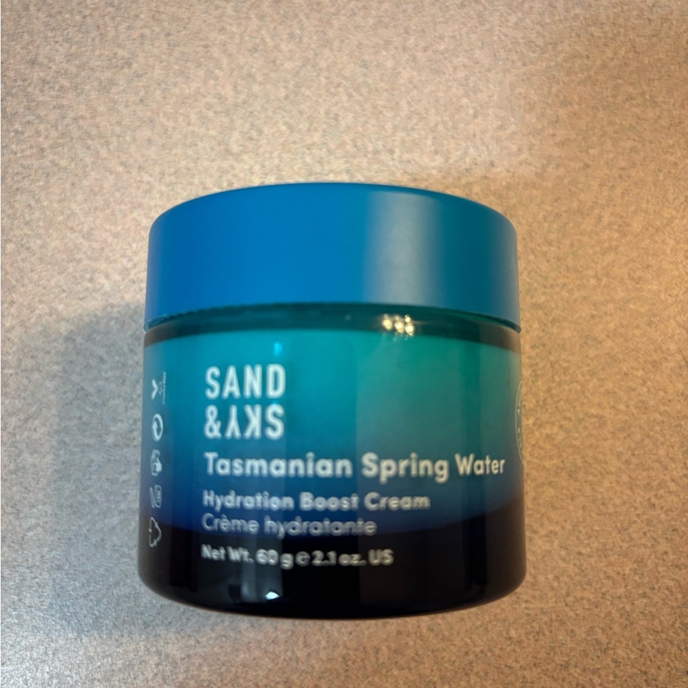 Sand & Sky Tasmanian Spring Water Cream - Blue Jar. New never used